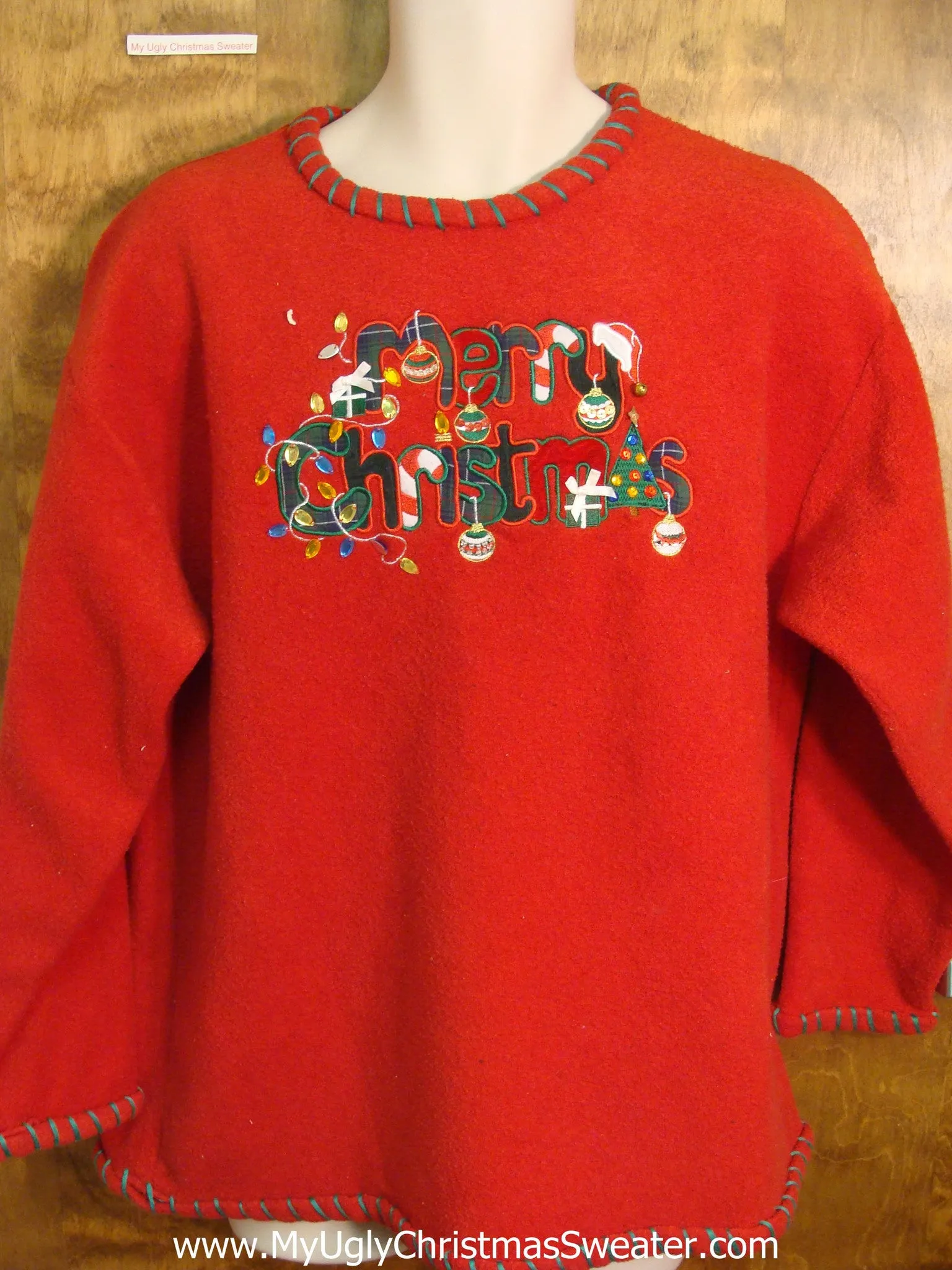 Merry Christmas Ugly Fleece Sweater for a Party