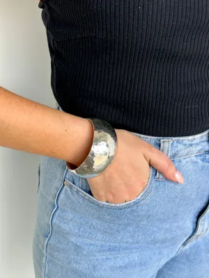 Sterling Silver Hammered Cuff (Bracelet)